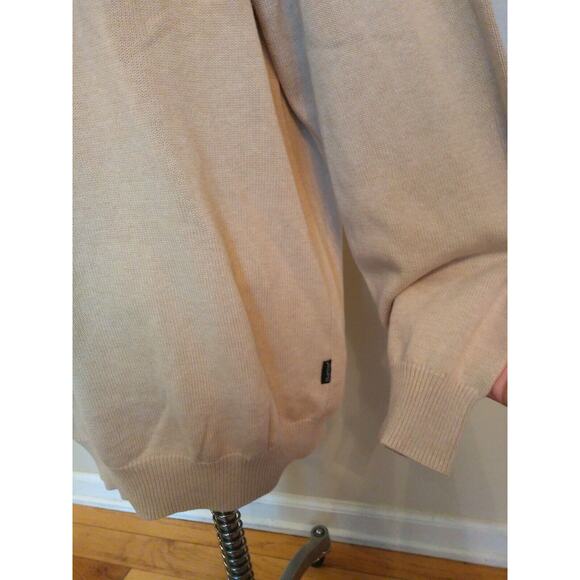 FYNCH-HATTON SUPERSOFT COTTON Men's 3XL V Neck Tan Sweater Jumper - Picture 5 of 12